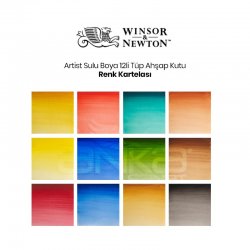 Winsor&Newton - Winsor & Newton Artist Sulu Boya 12li Tüp Ahşap Kutu (1)