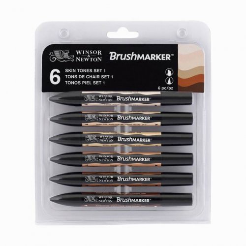 Winsor & Newton Brush Marker 6lı Set Skin Tones