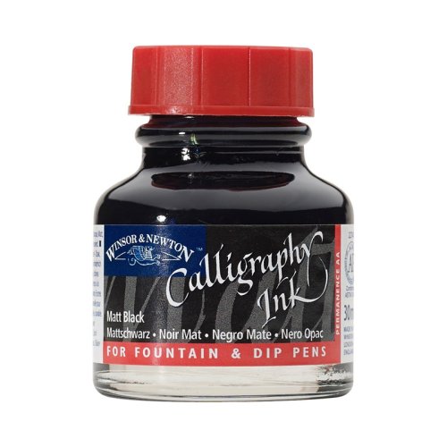 Winsor & Newton Calligraphy Mürekkebi 30ml Matt Black 30 - Matt Black 30