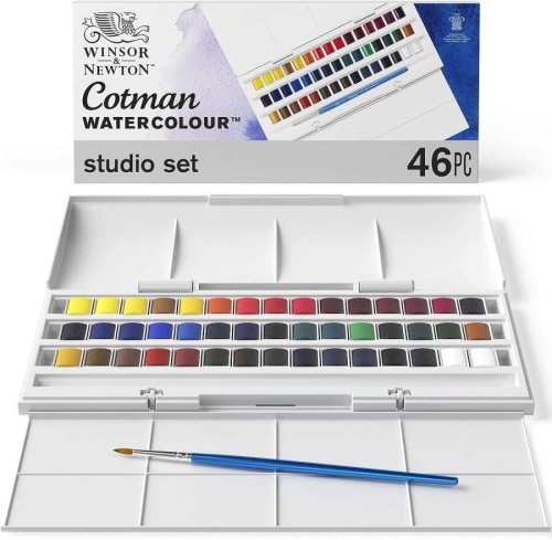 Winsor & Newton Cotman 45li Sulu Boya Seti 1/2 Tablet