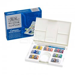 Winsor & Newton Cotman Compact Set 14lü Yarım Tablet Sulu Boya Seti - Thumbnail