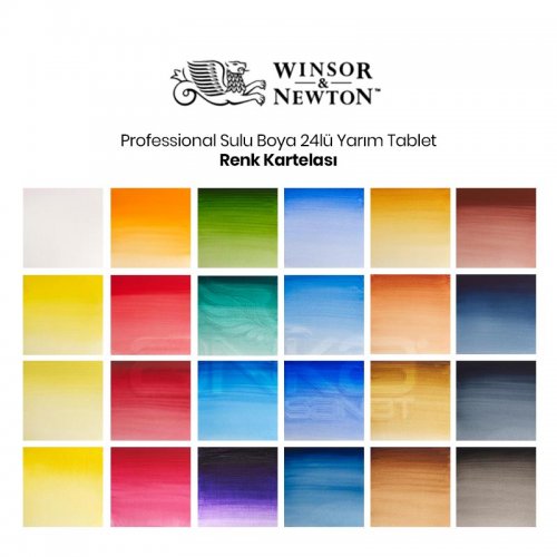 Winsor & Newton Professional Sulu Boya 24lü Yarım Tablet