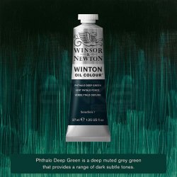Winsor&Newton - Winsor & Newton Winton Yağlı Boya 37ml 048 Phthalo Deep Green