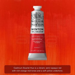 Winsor&Newton - Winsor & Newton Winton Yağlı Boya 37ml 107 Cadmium Scarlet Hue