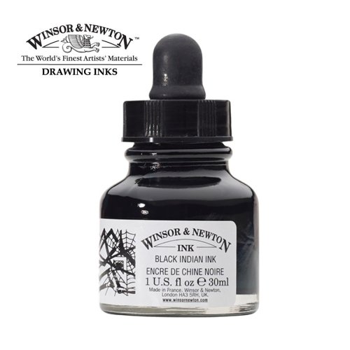 Winsor & Newton Drawing Ink Çini Mürekkebi Indian Ink Black 30ml