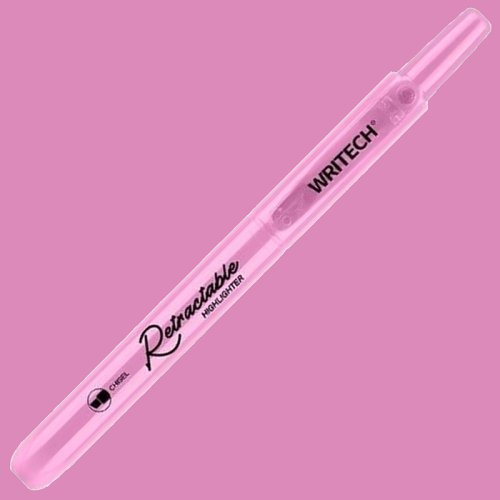 Wrıtech Basmalı Fosforlu Kalem Pastel Pembe - Pastel Pembe