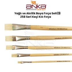 Anka Art - Yağlı ve Akrilik Boya Fırça Seti (3) 258 Seri Keçi Kılı Fırça