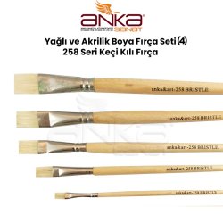 Anka Art - Yağlı ve Akrilik Boya Fırça Seti (4) 258 Seri Keçi Kılı Fırça