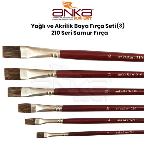 Yağlı ve Akrilik Boya Fırça Seti (3) 210 Seri Samur Fırça