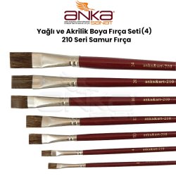 Anka Art - Yağlı ve Akrilik Boya Fırça Seti (4) 210 Seri Samur Fırça