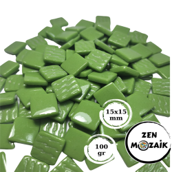 Zen - Zen Cam Mozaik Kare 15x15mm 100g Çay Yeşili