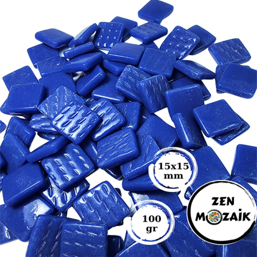 Zen Cam Mozaik Kare 15x15mm 100g Lacivert - Lacivert