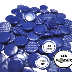 Zen - Zen Cam Mozaik Yuvarlak 18mm 100g Lacivert