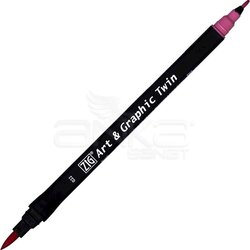 Zig Art & Graphic Twin Marker TUT-80 22 Dark Pink - Thumbnail