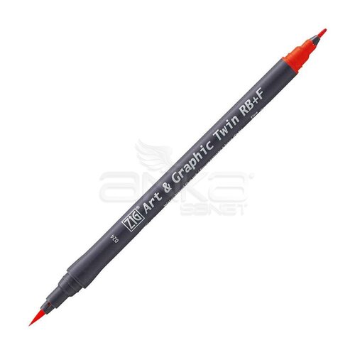 Zig Art&Graphic Twin RB+F Çift Uçlu Çizim Kalemi 002 Red - 002 Red