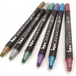 Zig Clean Color Dot Çift Uçlu Marker Kalem 6lı Set Metalik - Thumbnail