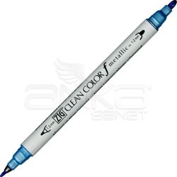 Zig Clean Color f Metallic Çift Uçlu Marker Kalem Blue 125 - Metallic Blue 125