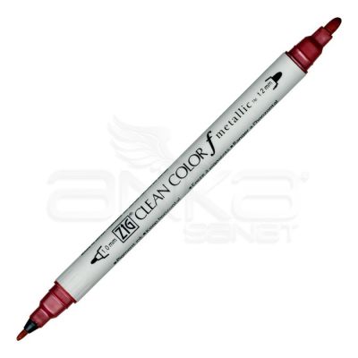 Zig Clean Color f Metallic Çift Uçlu Marker Kalem Red 126 - 126 Red