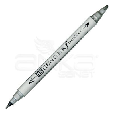 Zig Clean Color f Metallic Çift Uçlu Marker Kalem Silver 102 - 102 Silver