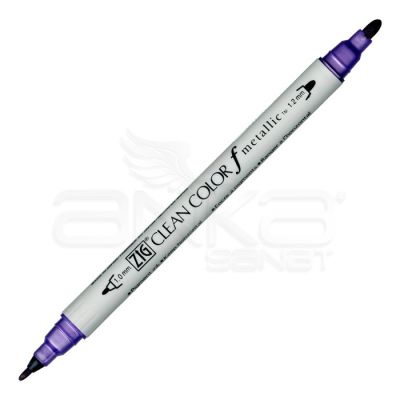 Zig Clean Color f Metallic Çift Uçlu Marker Kalem Violet 124 - 124 Violet