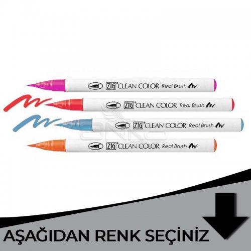 Zig Clean Color Real Brush Fırça Uçlu Marker Kalem Gri Tonlar