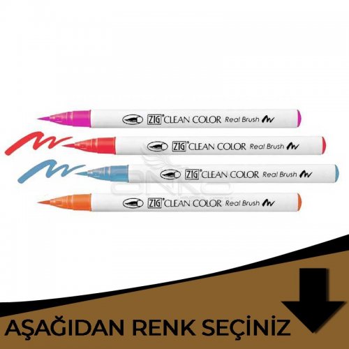 Zig Clean Color Real Brush Fırça Uçlu Marker Kalem Kahverengi Tonlar