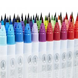 Zig - Zig Clean Color Real Brush Fırça Uçlu Marker Kalem 24lü Set (1)