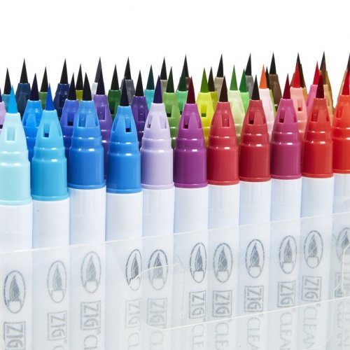 Zig Clean Color Real Brush Fırça Uçlu Marker Kalem 24lü Set