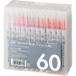 Zig Clean Color Real Brush Fırça Uçlu Marker Kalem 60lı Set - Thumbnail
