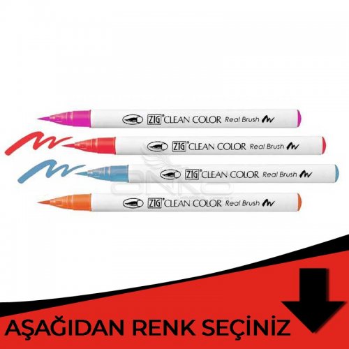 Zig Clean Color Real Brush Fırça Uçlu Marker Kalem Kırmızı Tonlar