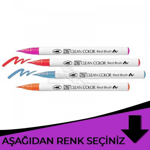 Zig Clean Color Real Brush Fırça Uçlu Marker Kalem Mor Tonlar
