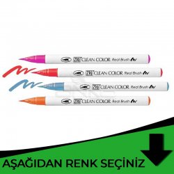 Zig - Zig Clean Color Real Brush Fırça Uçlu Marker Kalem Yeşil Tonlar
