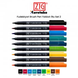 Zig - Zig Fudebiyori Brush Pen 9lu Set 2