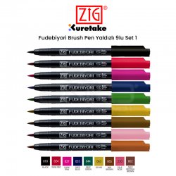 Zig - Zig Fudebiyori Brush Pen 9lu Set 1
