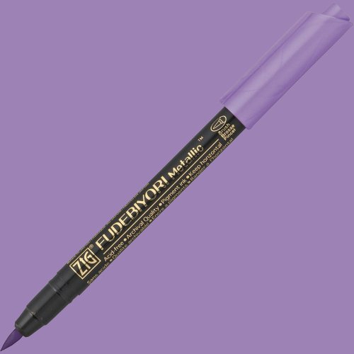 Zig Fudebiyori Fırça Uçlu Metalik Kalem Violet