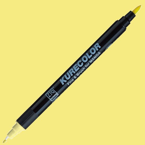 Zig Kurecolor Fine & Brush for Manga Çizim Kalemi 100 Pale Yellow - 100 Pale Yellow