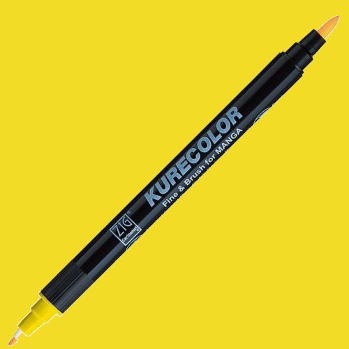 Zig Kurecolor Fine & Brush for Manga Çizim Kalemi 104 Mid Yellow - 104 Mid Yellow
