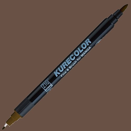 Zig Kurecolor Fine & Brush for Manga Çizim Kalemi 764 Mıd Brown - 764 Mıd Brown