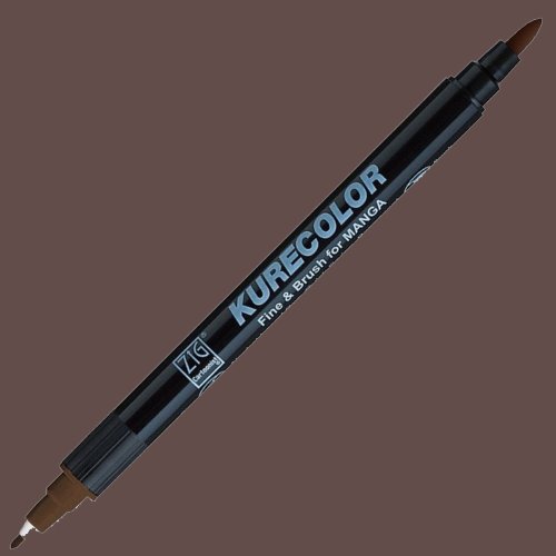 Zig Kurecolor Fine & Brush for Manga Çizim Kalemi 767 Dark Brown - 767 Dark Brown