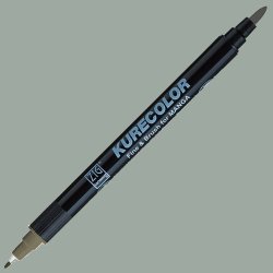 Marvy - Zig Kurecolor Fine & Brush for Manga Çizim Kalemi 845 Green Gray