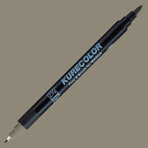 Zig Kurecolor Fine & Brush for Manga Çizim Kalemi W.6 Warm Gray - W.6 Warm Gray