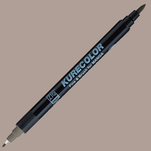 Zig Kurecolor Fine & Brush for Manga Çizim Kalemi W.7 Warm Gray - W.7 Warm Gray