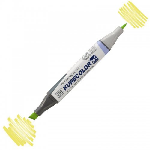 Zig Kurecolor KC3000 Twin S Marker 120 Barium Yellow - 120 Barium Yellow