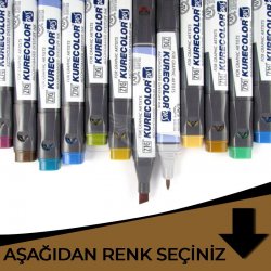 Zig - Zig Kurecolor KC3000 Twin S Marker Kahverengi Tonlar