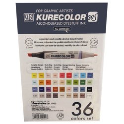 Zig Kurecolor Twin Karışık Renkler 36lı Marker Set - Thumbnail