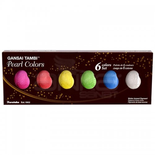 Zig Kuretake Gansai Tambi Sulu Boya Seti 6lı Pearl Colors