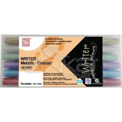 Zig - Zig Writer Metalik Çift Uçlu 6lı Kalem Seti 1.0mm & 1.2mm