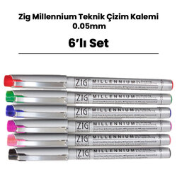 Zig - Zig Millennium Teknik Çizim Kalemi 0.05mm 6lı