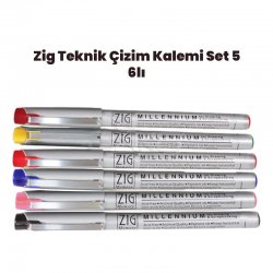 Zig - Zig Teknik Çizim Kalem Set 5 6lı 0,1mm