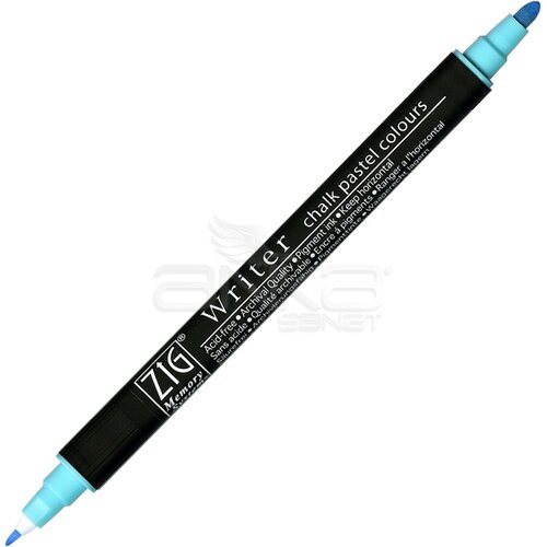 Zig Writer Chalk Pastel Colours Çift Uçlu Marker Kalem 0.5mm & 1.2mm Blue - Blue